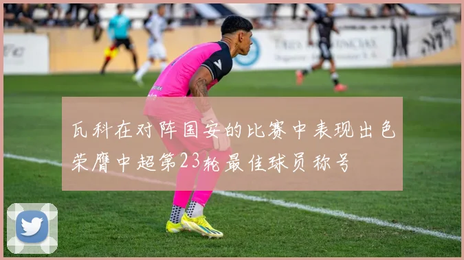 瓦科在对阵国安的比赛中表现出色荣膺中超第23轮最佳球员称号
